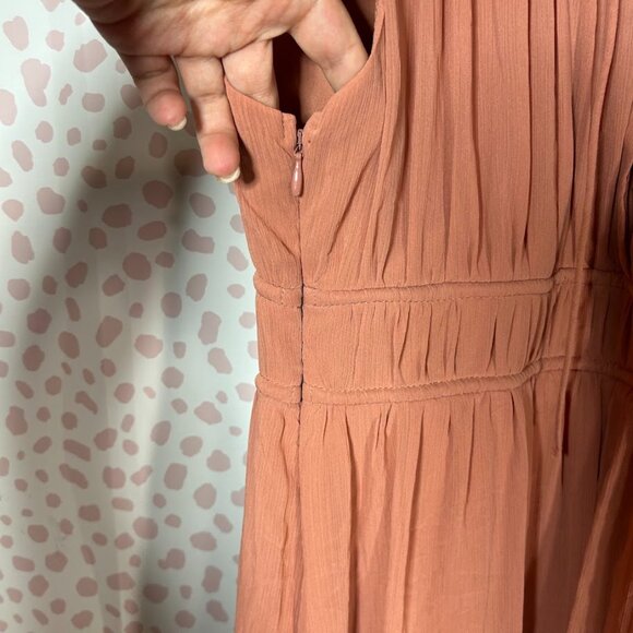 H&M Women's M Blush Pink Dress Empire Waist Sleeveless Recycled Formal Cocktail - Picture 8 of 12